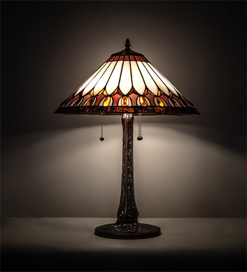 Meyda Tiffany - 242005 - Six Light Table Lamp - Tuscaloosa - Mahogany Bronze