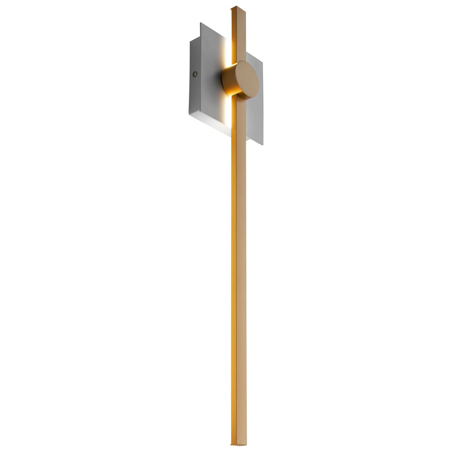 Oxygen - 3-50-650 - LED Wall Sconce - Zora - White W/ Industrial Brass