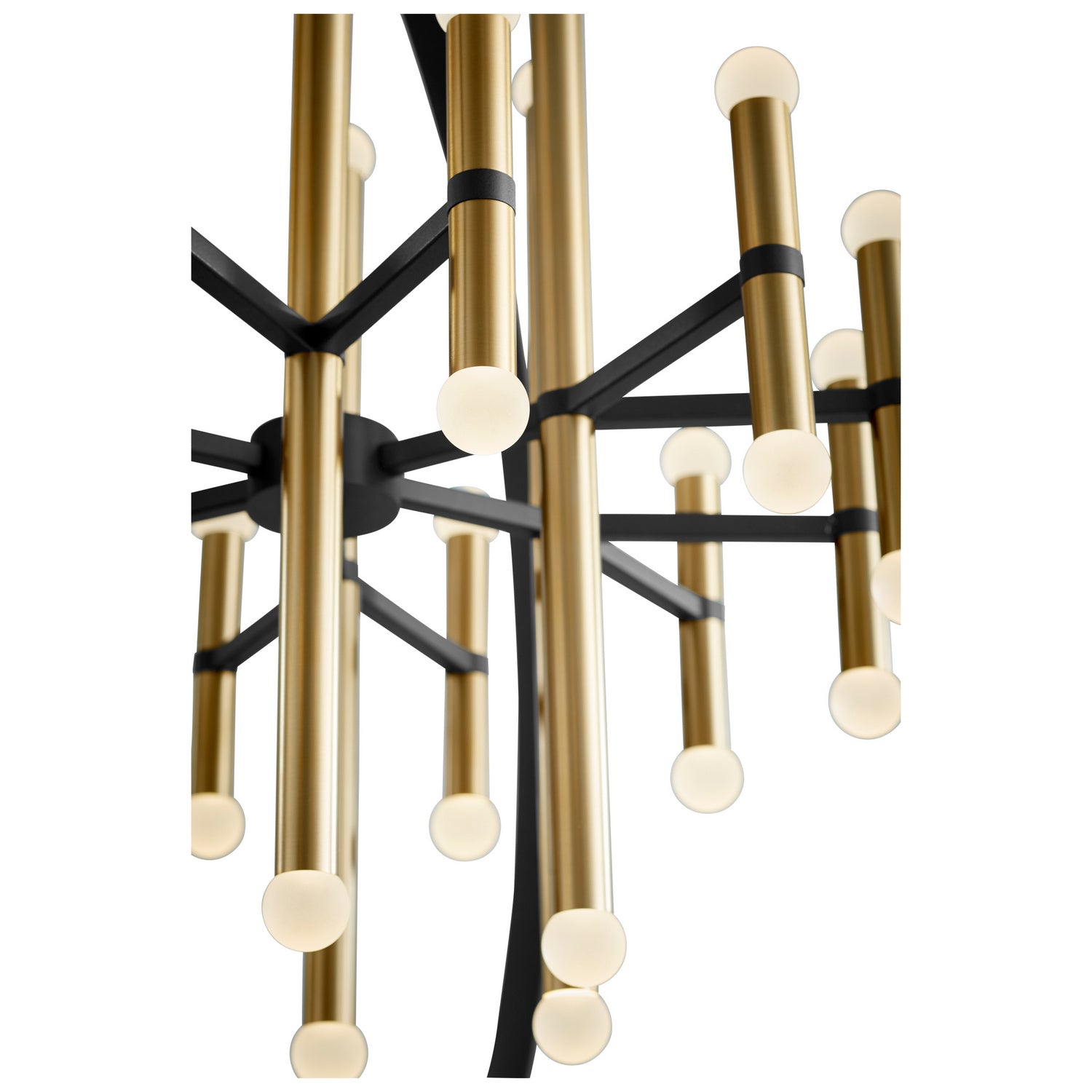 Oxygen - 3-685-1540 - LED Chandelier - Nero - Black W/ Aged Brass