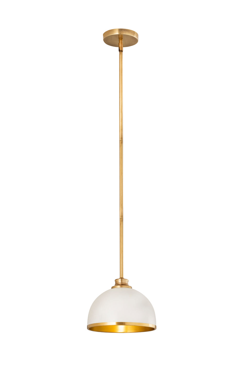 Z-Lite - 1004P10-MW-RB - One Light Pendant - Landry - Matte White / Rubbed Brass