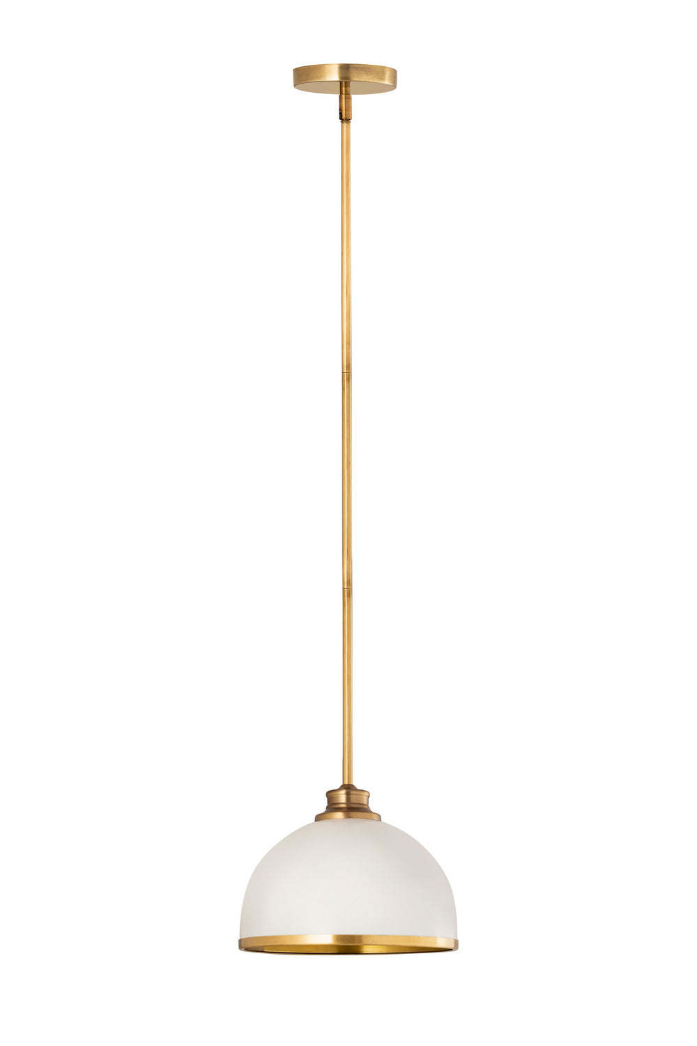 Z-Lite - 1004P10-MW-RB - One Light Pendant - Landry - Matte White / Rubbed Brass