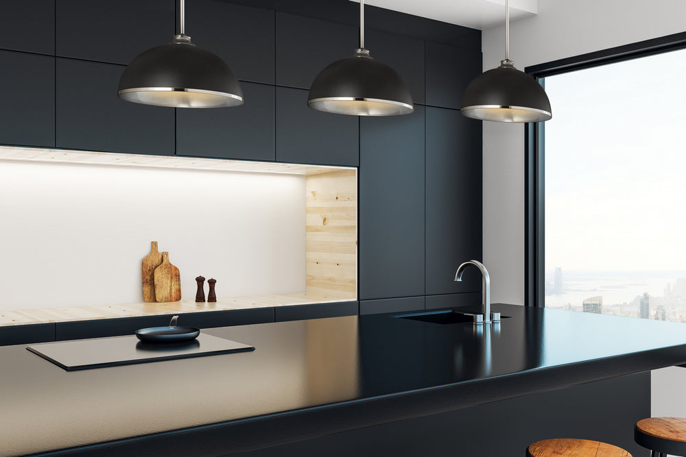 Z-Lite - 1004P14-MB-CH - One Light Pendant - Landry - Matte Black + Chrome