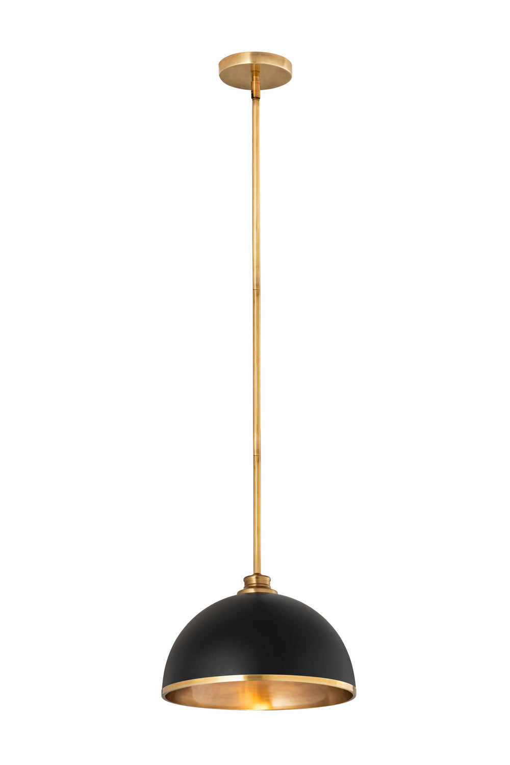 Z-Lite - 1004P14-MB-RB - One Light Pendant - Landry - Matte Black / Rubbed Brass