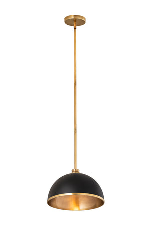 Z-Lite - 1004P14-MB-RB - One Light Pendant - Landry - Matte Black / Rubbed Brass