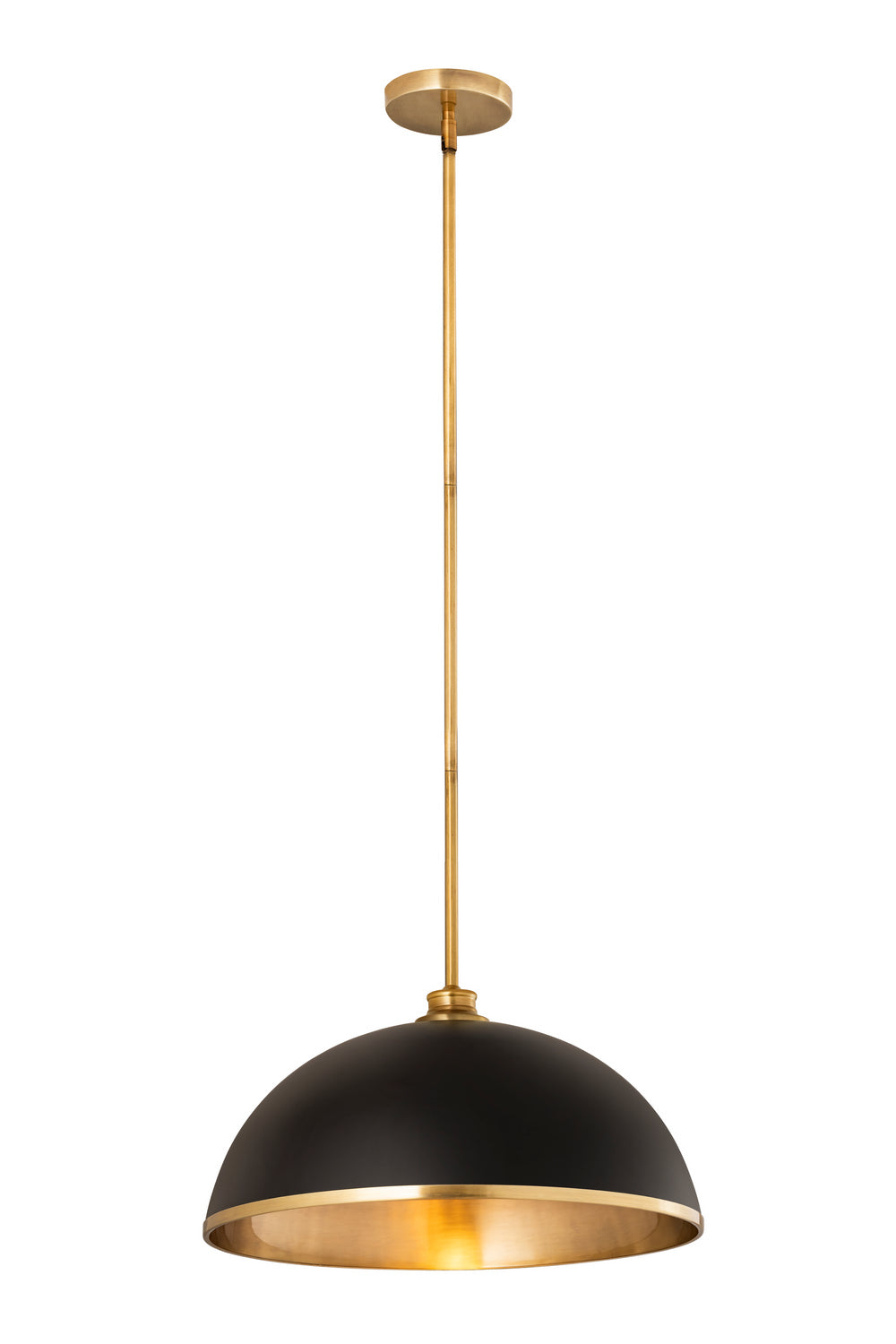 Z-Lite - 1004P20-MB-RB - One Light Pendant - Landry - Matte Black / Rubbed Brass