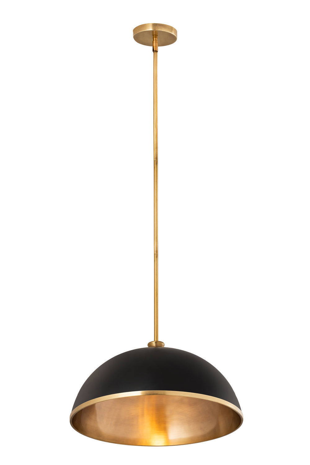 Z-Lite - 1004P20-MB-RB - One Light Pendant - Landry - Matte Black / Rubbed Brass