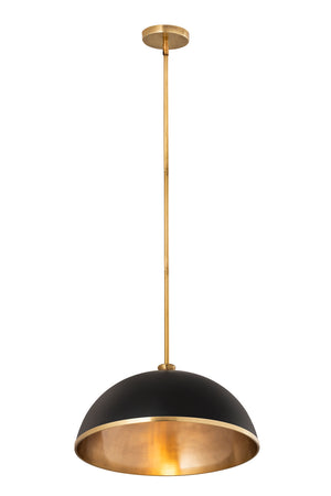 Z-Lite - 1004P20-MB-RB - One Light Pendant - Landry - Matte Black / Rubbed Brass