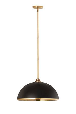 Z-Lite - 1004P20-MB-RB - One Light Pendant - Landry - Matte Black / Rubbed Brass