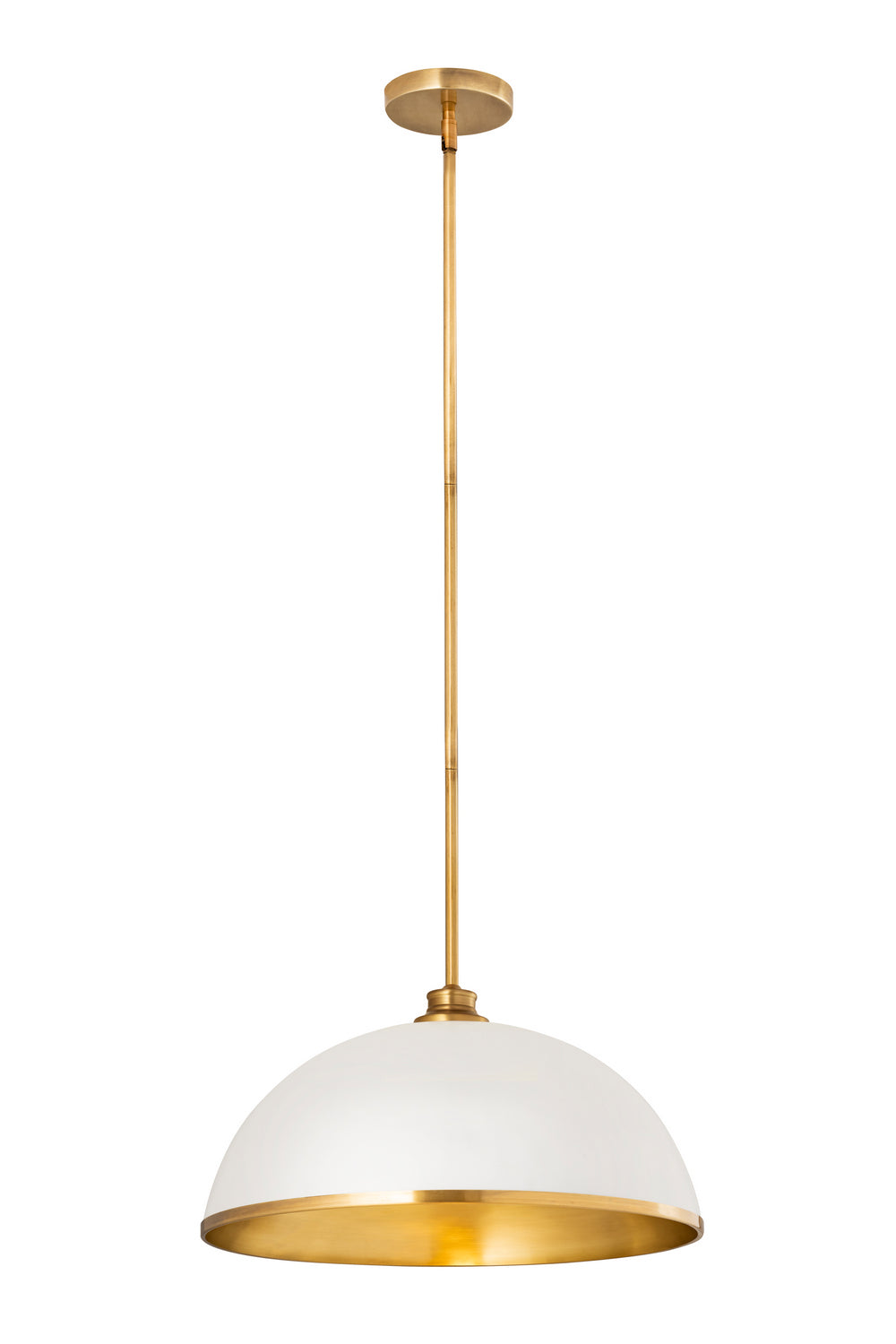 Z-Lite - 1004P20-MW-RB - One Light Pendant - Landry - Matte White / Rubbed Brass