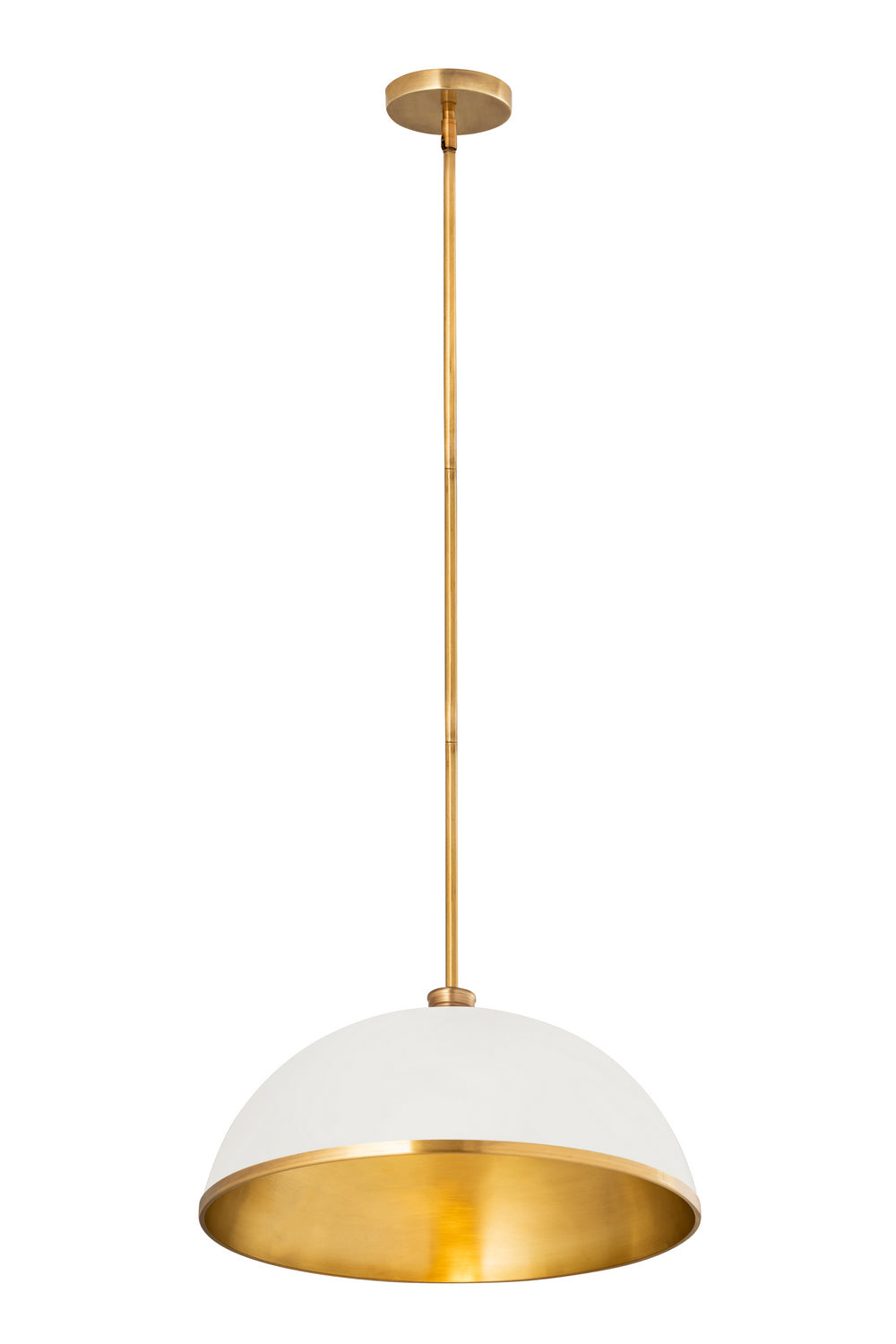 Z-Lite - 1004P20-MW-RB - One Light Pendant - Landry - Matte White / Rubbed Brass