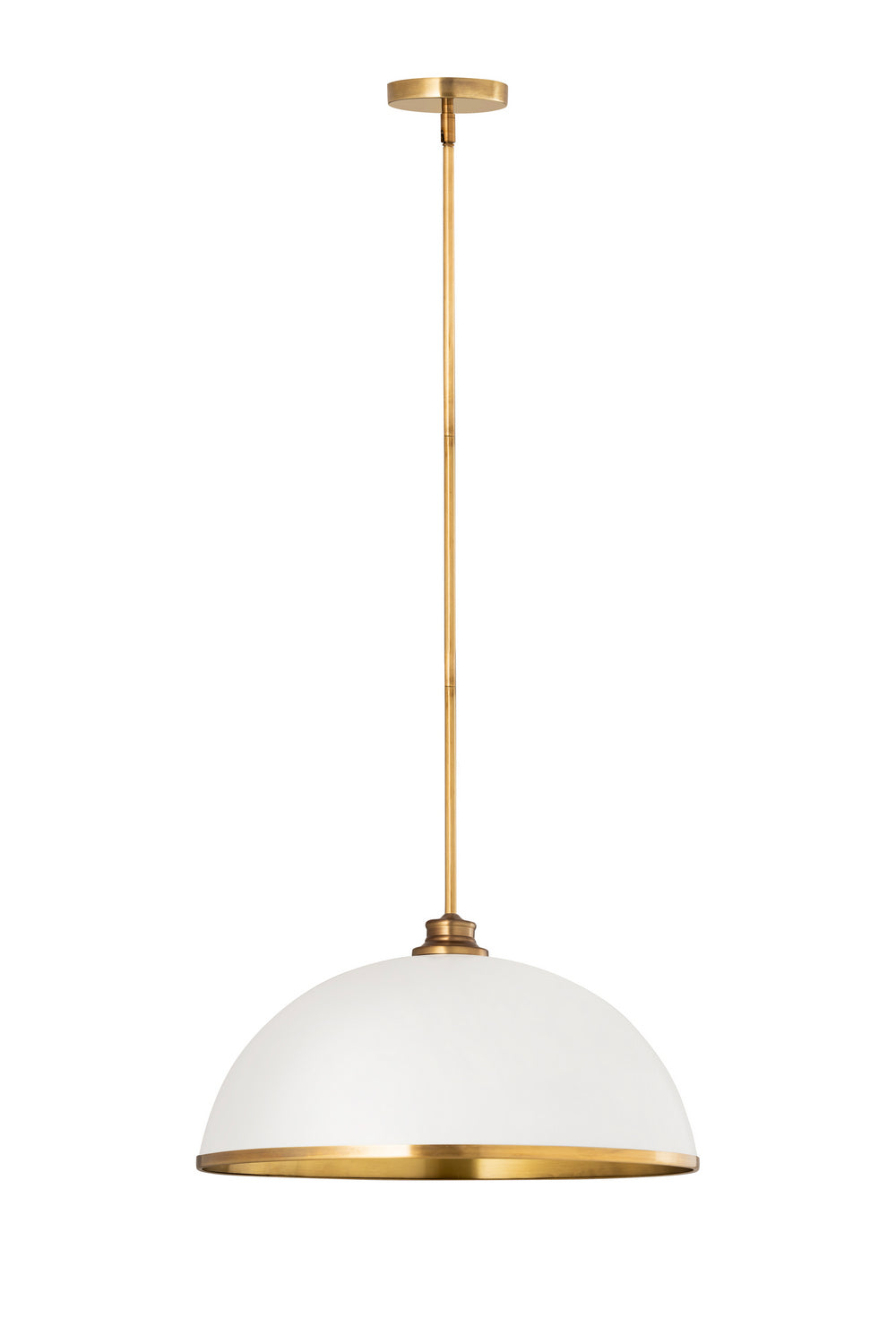 Z-Lite - 1004P20-MW-RB - One Light Pendant - Landry - Matte White / Rubbed Brass