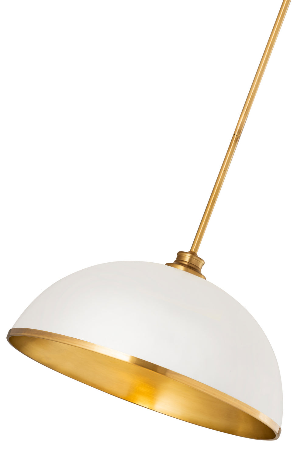 Z-Lite - 1004P20-MW-RB - One Light Pendant - Landry - Matte White / Rubbed Brass