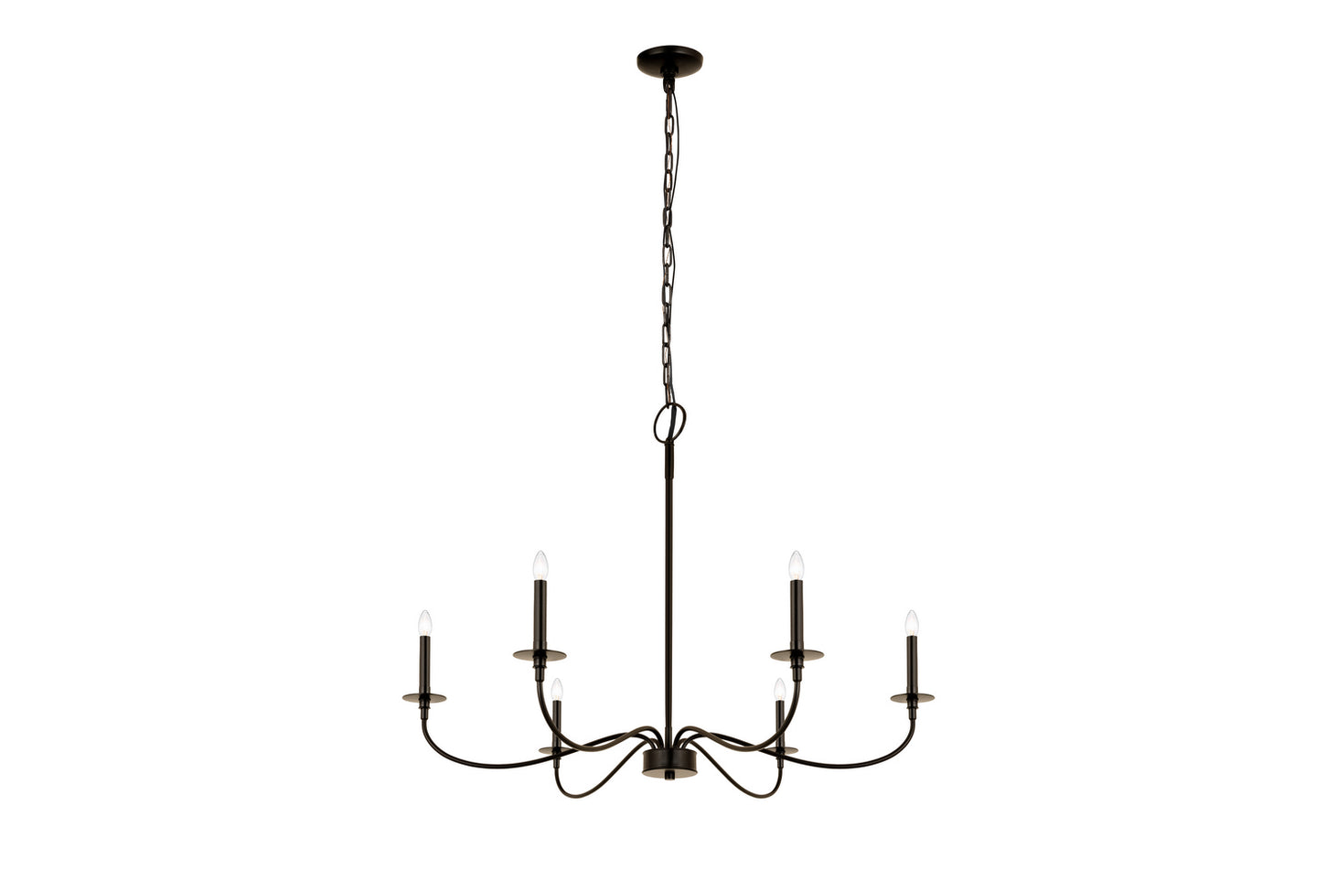 Z-Lite - 2301-42MB - Six Light Chandelier - Arrington - Matte Black