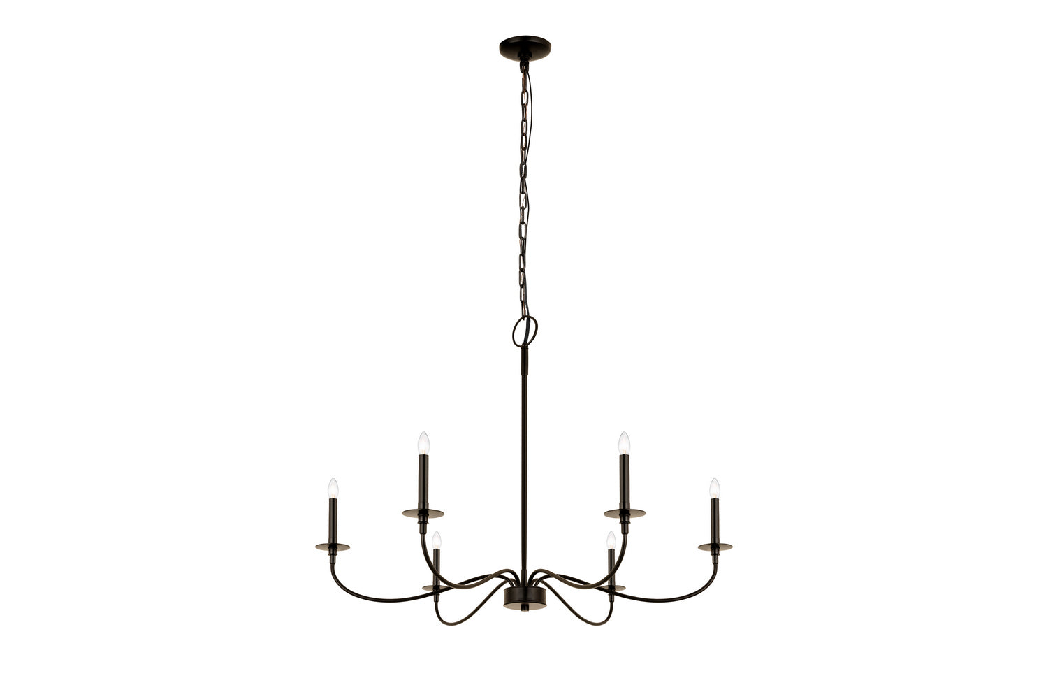 Z-Lite - 2301-42MB - Six Light Chandelier - Arrington - Matte Black