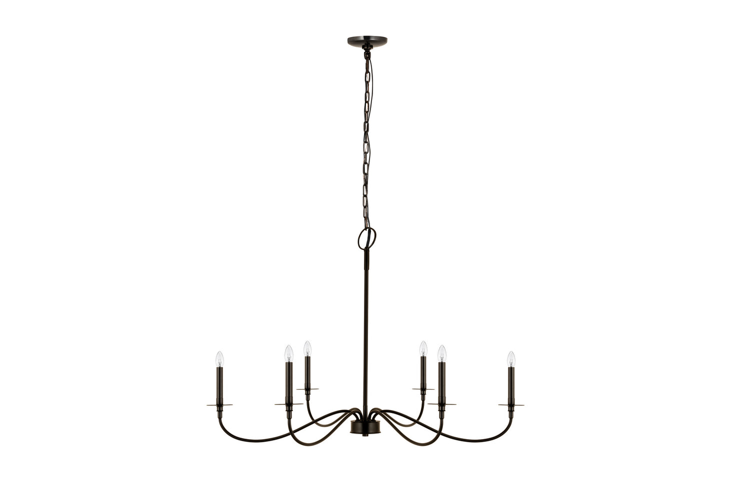 Z-Lite - 2301-42MB - Six Light Chandelier - Arrington - Matte Black