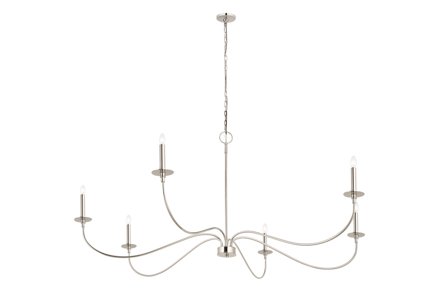 Z-Lite - 2301-63PN - Six Light Chandelier - Arrington - Polished Nickel