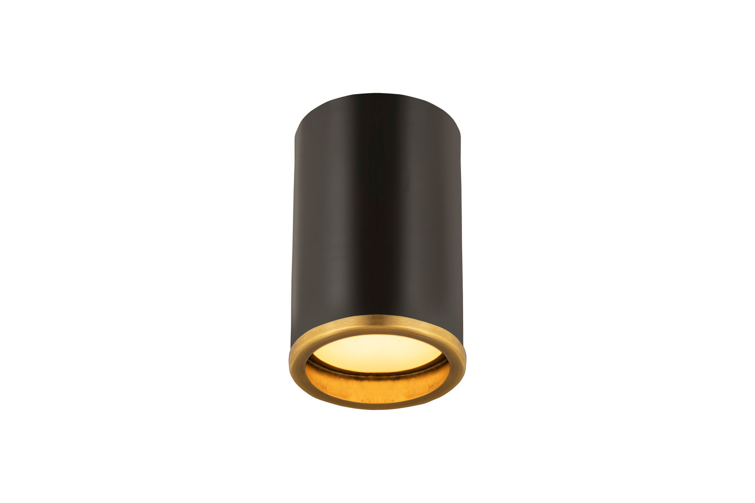 Z-Lite - 2303F1-MB-RB - One Light Flush Mount - Arlo - Matte Black / Rubbed Brass