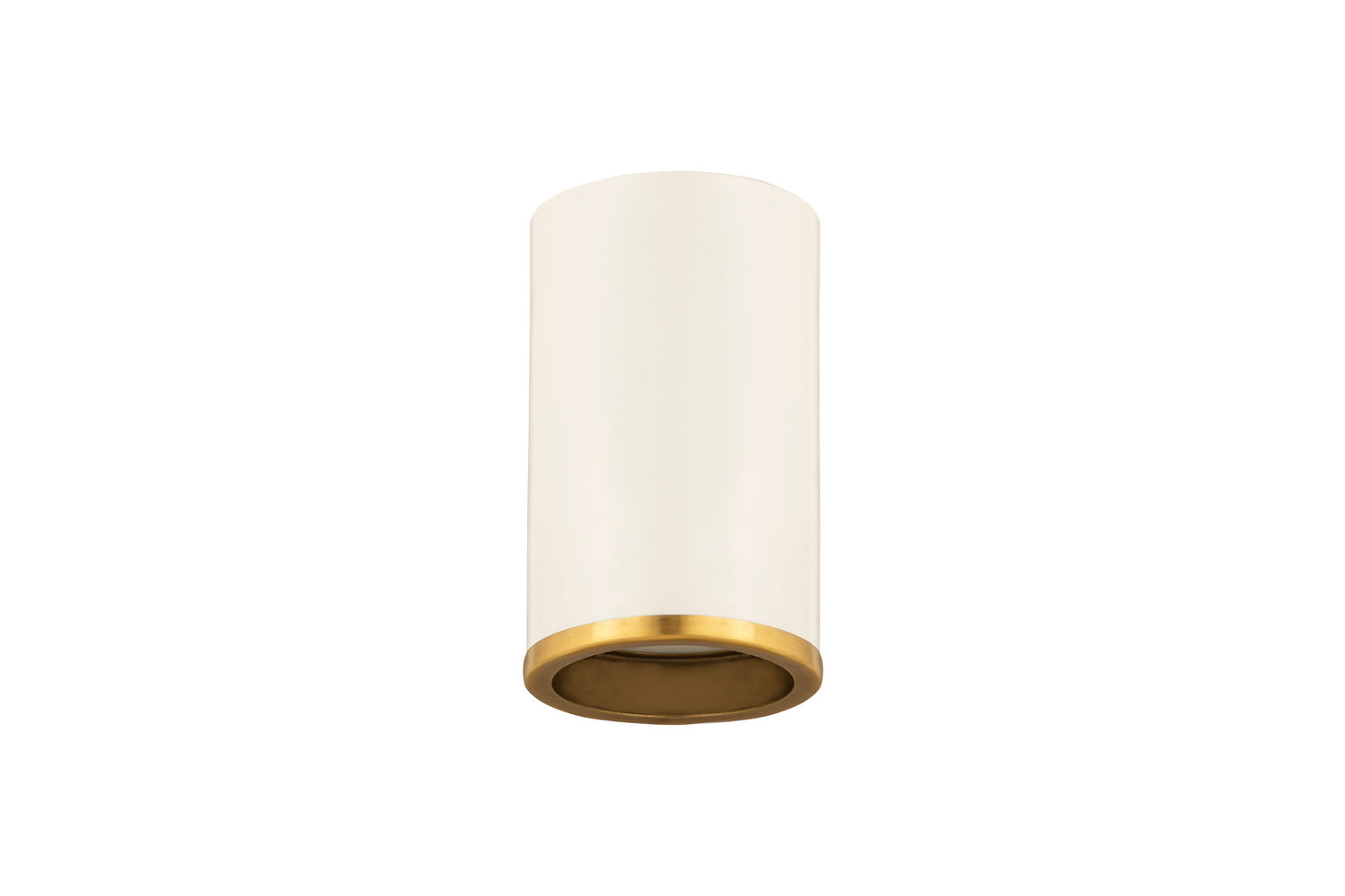 Z-Lite - 2303F1-MW-RB - One Light Flush Mount - Arlo - Matte White / Rubbed Brass