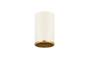 Z-Lite - 2303F1-MW-RB - One Light Flush Mount - Arlo - Matte White / Rubbed Brass