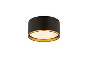 Z-Lite - 2303F2-MB-RB - Two Light Flush Mount - Arlo - Matte Black / Rubbed Brass