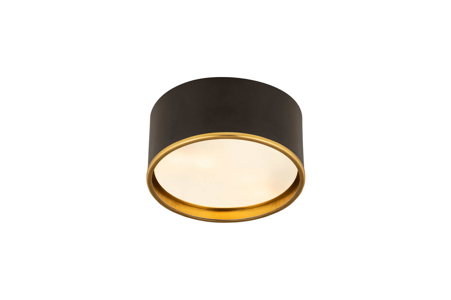 Z-Lite - 2303F2-MB-RB - Two Light Flush Mount - Arlo - Matte Black / Rubbed Brass