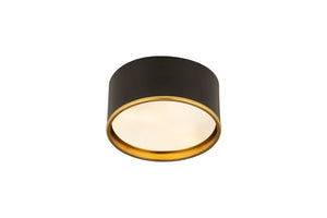 Z-Lite - 2303F2-MB-RB - Two Light Flush Mount - Arlo - Matte Black / Rubbed Brass