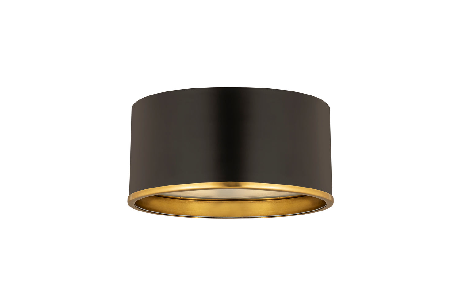 Z-Lite - 2303F2-MB-RB - Two Light Flush Mount - Arlo - Matte Black / Rubbed Brass