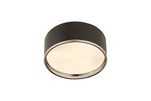 Z-Lite - 2303F3-MB-CH - Three Light Flush Mount - Arlo - Matte Black / Chrome