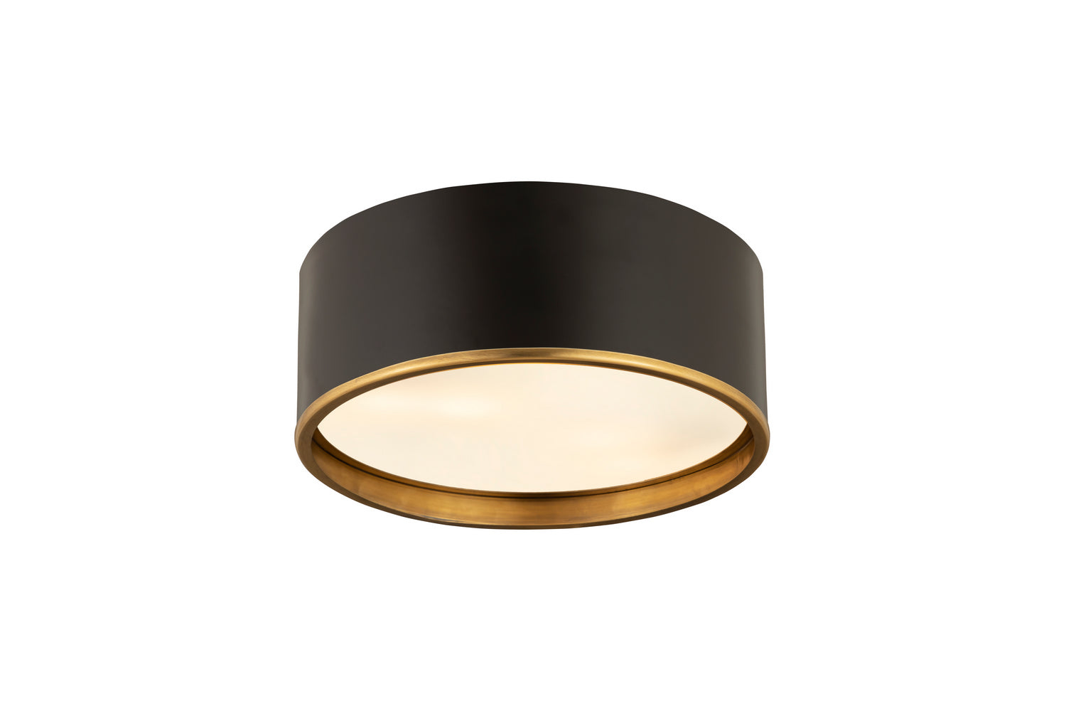 Z-Lite - 2303F3-MB-RB - Three Light Flush Mount - Arlo - Matte Black / Rubbed Brass