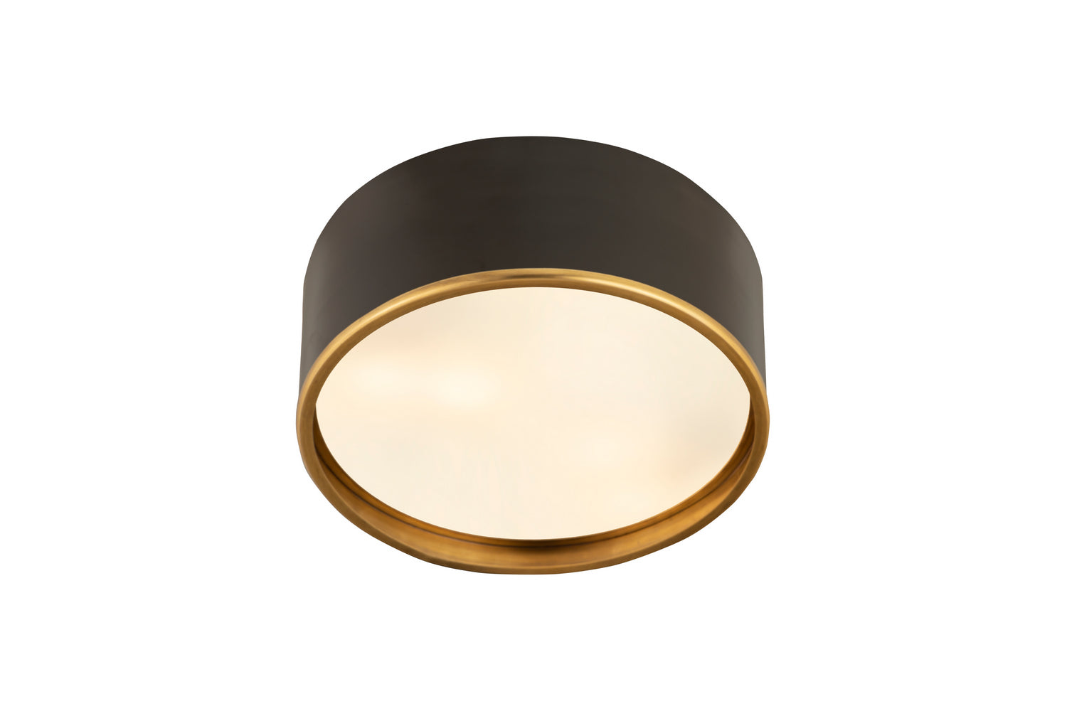 Z-Lite - 2303F3-MB-RB - Three Light Flush Mount - Arlo - Matte Black / Rubbed Brass