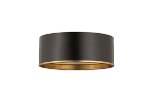 Z-Lite - 2303F3-MB-RB - Three Light Flush Mount - Arlo - Matte Black / Rubbed Brass