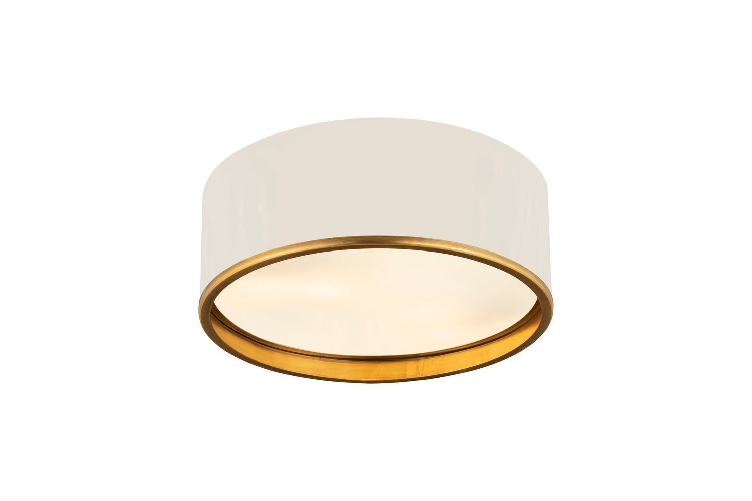 Z-Lite - 2303F3-MW-RB - Three Light Flush Mount - Arlo - Matte White / Rubbed Brass