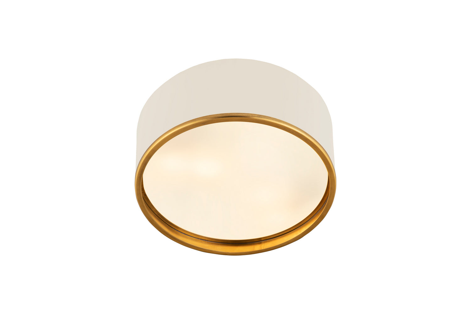 Z-Lite - 2303F3-MW-RB - Three Light Flush Mount - Arlo - Matte White / Rubbed Brass