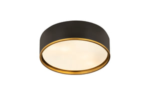 Z-Lite - 2303F4-MB-RB - Four Light Flush Mount - Arlo - Matte Black / Rubbed Brass