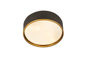 Z-Lite - 2303F4-MB-RB - Four Light Flush Mount - Arlo - Matte Black / Rubbed Brass