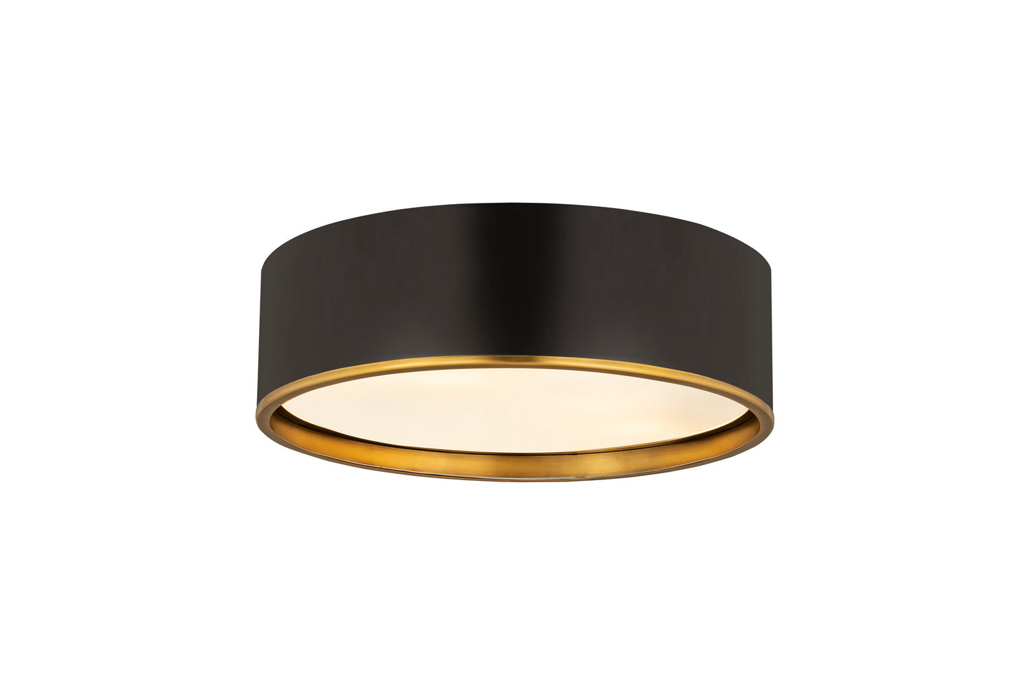 Z-Lite - 2303F4-MB-RB - Four Light Flush Mount - Arlo - Matte Black / Rubbed Brass