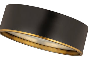 Z-Lite - 2303F4-MB-RB - Four Light Flush Mount - Arlo - Matte Black / Rubbed Brass