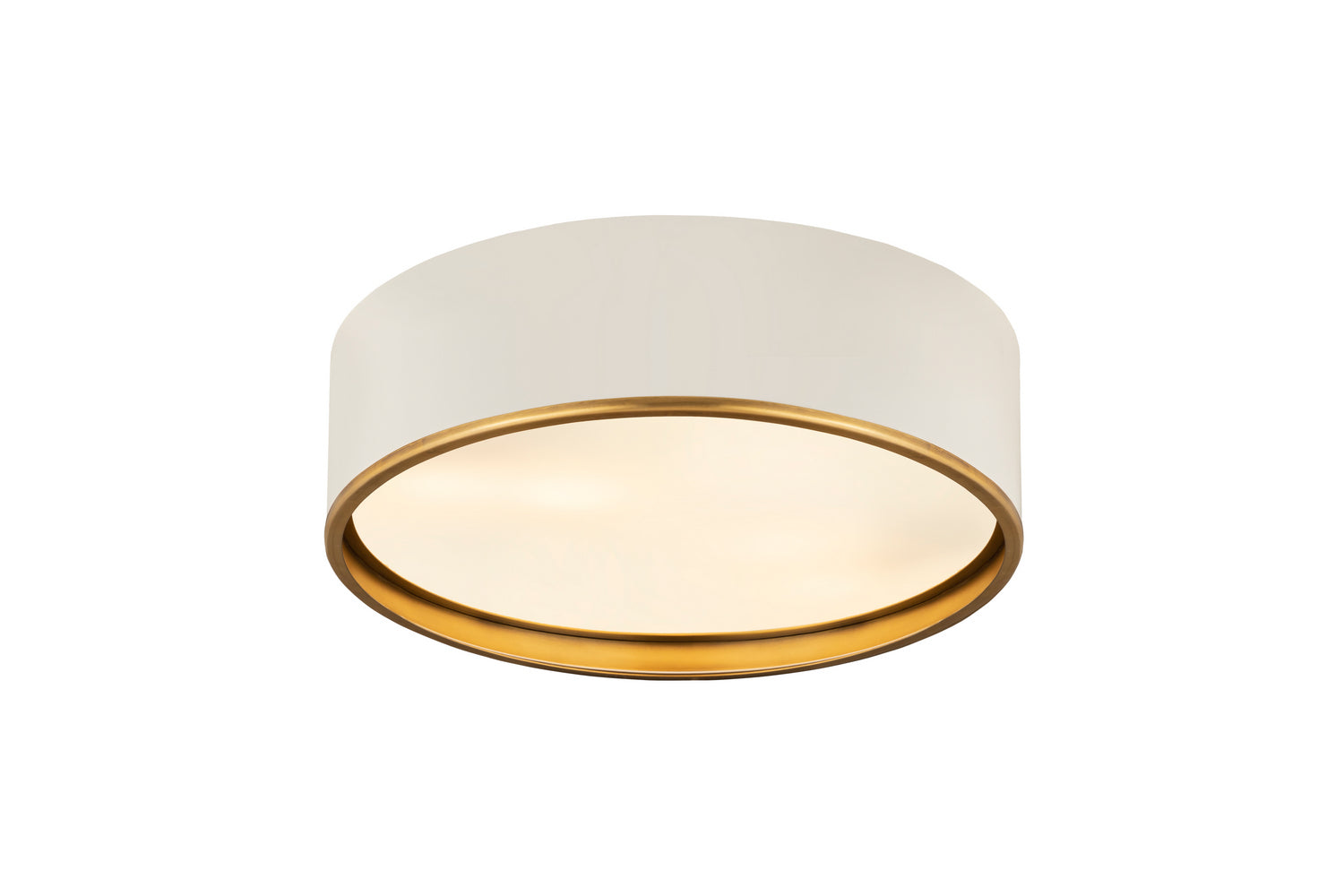 Z-Lite - 2303F4-MW-RB - Four Light Flush Mount - Arlo - Matte White / Rubbed Brass