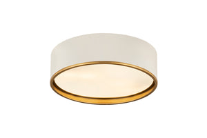 Z-Lite - 2303F4-MW-RB - Four Light Flush Mount - Arlo - Matte White / Rubbed Brass