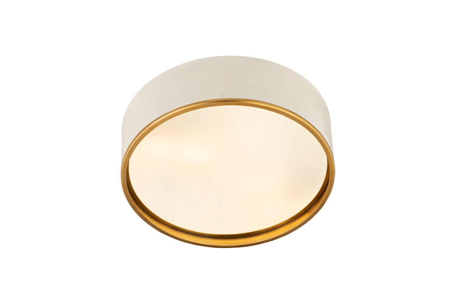 Z-Lite - 2303F4-MW-RB - Four Light Flush Mount - Arlo - Matte White / Rubbed Brass