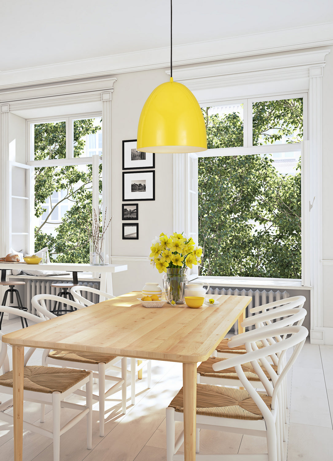 Z-Lite - 6012P19-YEL - Three Light Pendant - Z-Studio - Yellow