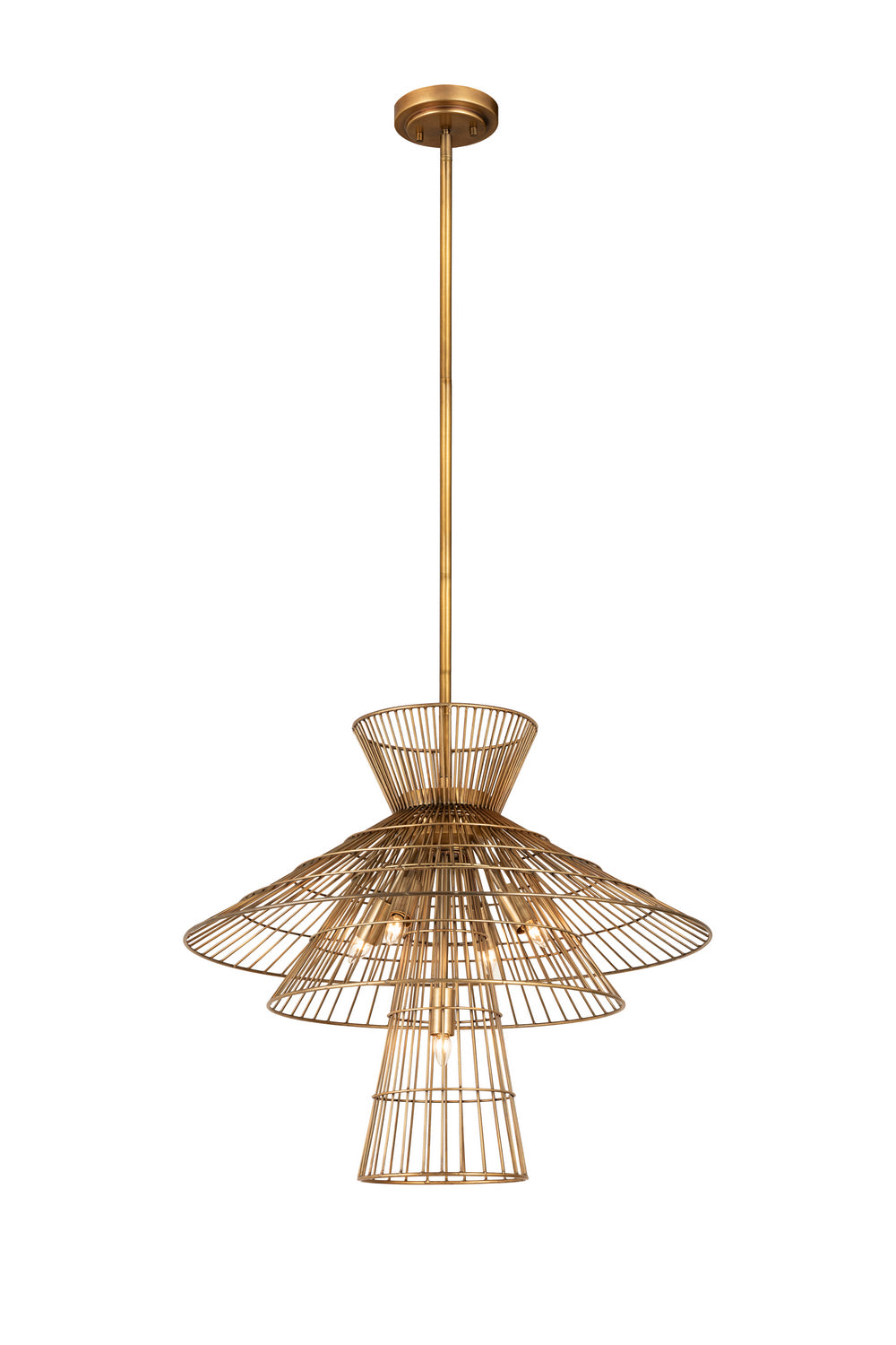 Z-Lite - 6015-6RB - Six Light Chandelier - Alito - Rubbed Brass