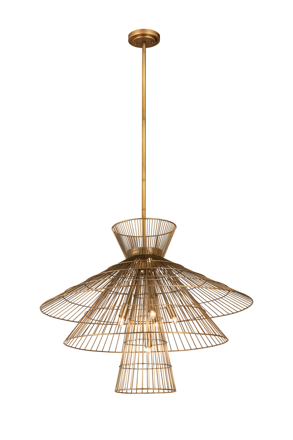 Z-Lite - 6015-8RB - Eight Light Chandelier - Alito - Rubbed Brass