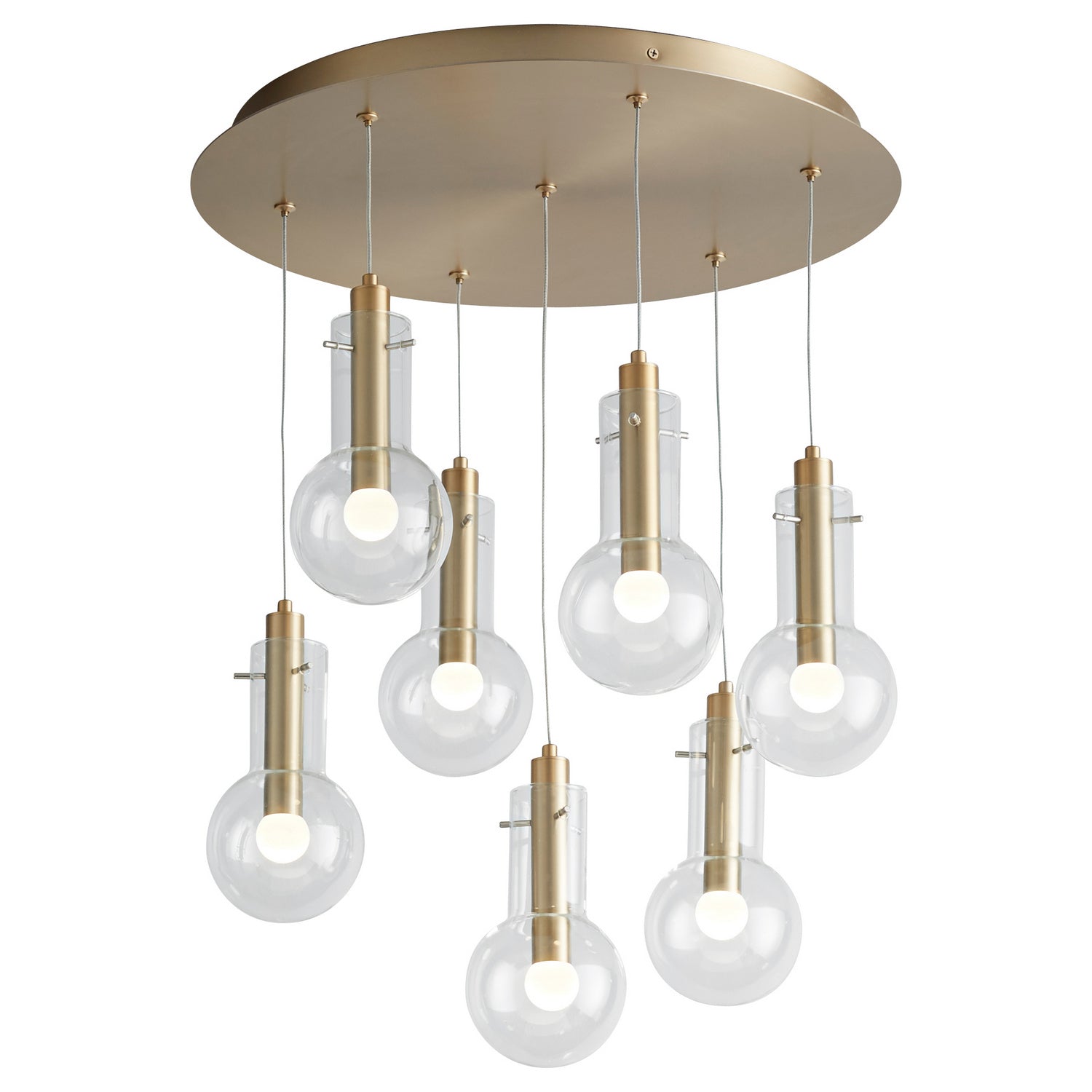 Oxygen - 3-674-40 - LED Pendant - Primo - Aged Brass