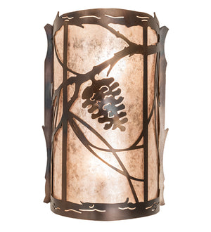 Meyda Tiffany - 242033 - Two Light Wall Sconce - Whispering Pines - Light Burnished Antique Copper