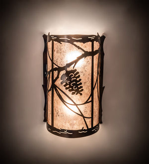 Meyda Tiffany - 242033 - Two Light Wall Sconce - Whispering Pines - Light Burnished Antique Copper