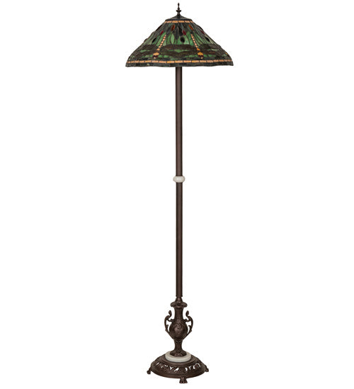 Meyda Tiffany - 242832 - One Light Floor Lamp - Tiffany Dragonfly - Mahogany Bronze