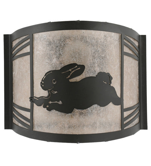 Meyda Tiffany - 243216 - One Light Wall Sconce - Rabbit On The Loose - Textured Black