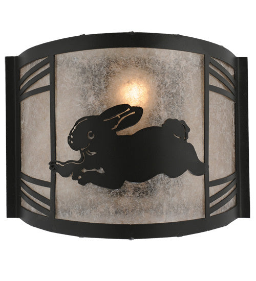 Meyda Tiffany - 243216 - One Light Wall Sconce - Rabbit On The Loose - Textured Black