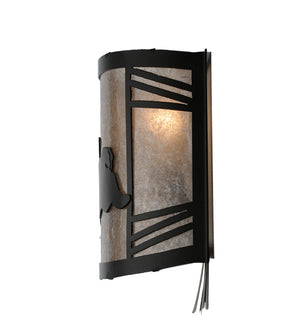 Meyda Tiffany - 243216 - One Light Wall Sconce - Rabbit On The Loose - Textured Black